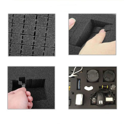 Professional ABS Plastic Safety Instrument Toolbox with Foam Insert - 280x240x130mm Outdoor Storage Case