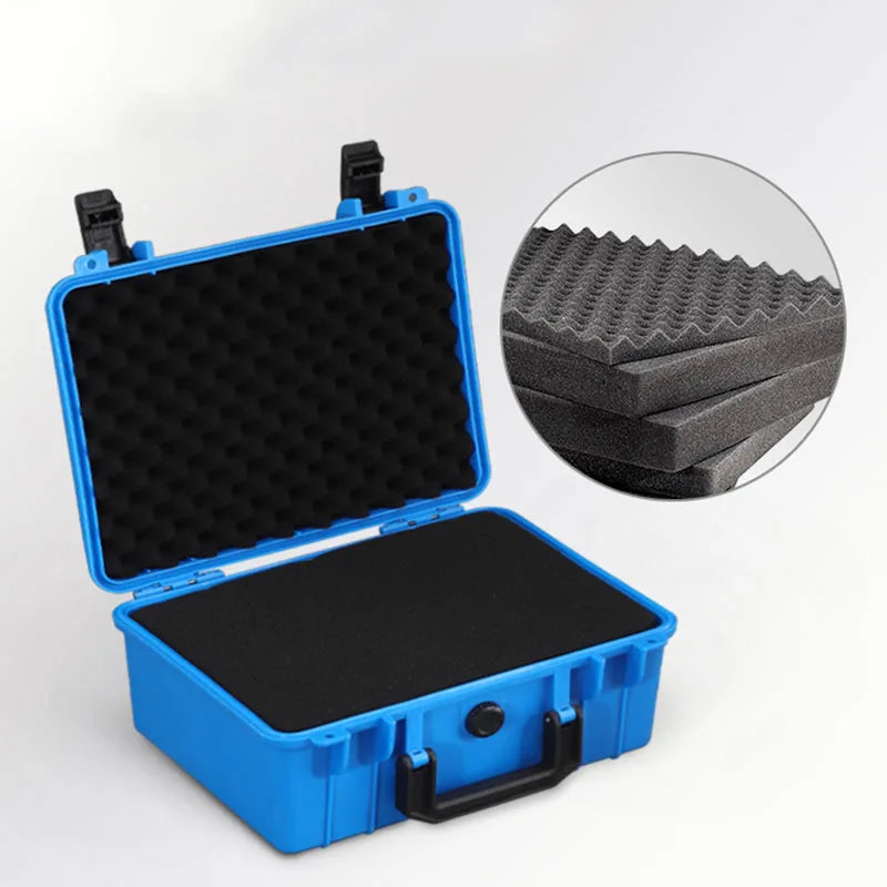 Professional ABS Plastic Safety Instrument Toolbox with Foam Insert - 280x240x130mm Outdoor Storage Case
